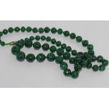 Malachite and green bead necklace
