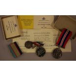 Two WWII Australian service medals for T.E Turner NX142638
