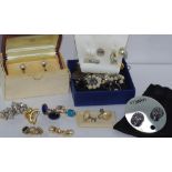 Christian Dior Germany clip earrings together with various other earrings (for both piereced and