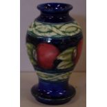 Small Moorcroft "banded pomegranate" vase H10cm approx