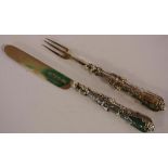 Sterling silver Childrens christening knife & fork hallmarked Birmingham 1851