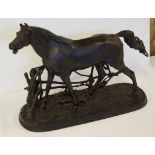 Russian Soviet era metal horse figure H28cm approx