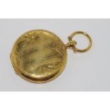 Vintage engraved gilt metal locket