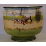 Large Royal Doulton "Coaching scene" jardiniere H31cm approx