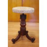 William IV revolving piano stool