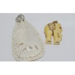 Two elephant pendants