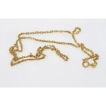 18ct yellow gold necklace weight: approx 6.9 grams, size: approx 49cm length