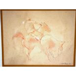Dale Marsh, (1940- ) "The breakaway" watercolour, signed lower right, 18cm X 23cm approx
