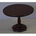 Antique mahogany apprentice pedestal table D21cm X H15cm approx