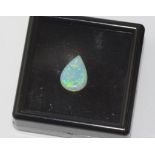 Unset pear shaped solid opal