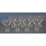 Eight Holmegaard 'Princess' pattern styled glasses