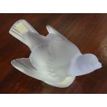 Lalique crystal bird 13.5cm long