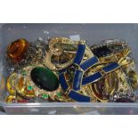 Various costume earrings (including Trifari) Barcs necklace and other items