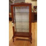 Vintage cedar display cabinet 69cm wide, 38cm deep, 142.5cm high