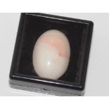 Unset pink coral cabochon