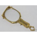 Antique French silver gilt ladies Lorgnette Finely worked late Victorian lorgnette with open