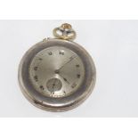 Slim line silver half hunter pocket watch marked 925 with maker marl C&Cld, not working when tested