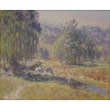 Reginald Rowe (1916-2010) "Sunshine & Shadow - Kangaroo Valley", oil on board, signed lower right,
