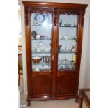 Large hardwood display cabinet