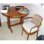 Pine drop sided kitchen table together with a chair