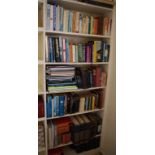 Six shelves of hardback books including Encyclopedia of world art