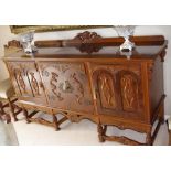 Australian decorative timber sideboard by Edward Hill, Sydney. 183cm wide, 59cm deep, 55cm high