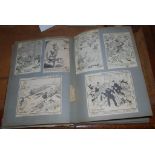 1930s scrap book of cartoons