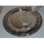 Three silver plated trays