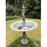 Large figural bird bath