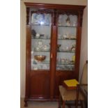 Large hardwood display cabinet