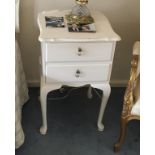 Pair of white painted bedside cabinets