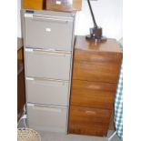 Two vintage filing cabinets