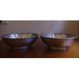 Pair of French Christofle bread baskets 22.5cm diameter