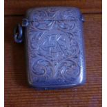 Victorian sterling silver vesta case hallmarked 1896