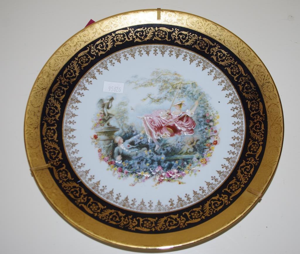 Limoges porcelain cabinet plate 24cm diamoeter