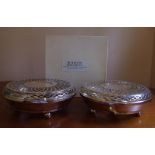 Two Hardy Bros silver plated plate warmers