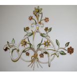 Decorative floral metal coat hook