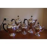 Silver plated 5 piece tea and coffee service