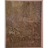 Large framed Balinese artwork 89 by 79cm