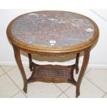 French marble top occasional table