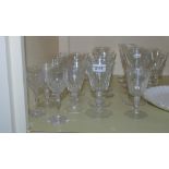 Suite of 29 crystal glasses