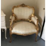 Pair of gilt Louis style chairs