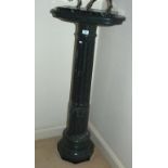 Green marble pedestal stand 109cm high