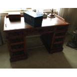 Renaissance revival oak desk