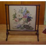 Vintage tapestry fireplace screen 83cm wide