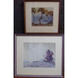 Victor Robert Watt (1886-1970) Two watercolours Australian landscapes, signed lower left and lower