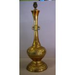 Vintage polished brass electric lamp 49cm high approx