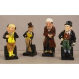 Collection of 4 Royal Doulton Dickens figurines 12cm high (tallest) approx.