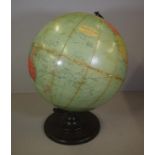 Art deco era world globe on bakelite stand, "Phillips Challenge World Globe", London Geographic