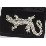 Large costume brooch of a lizard